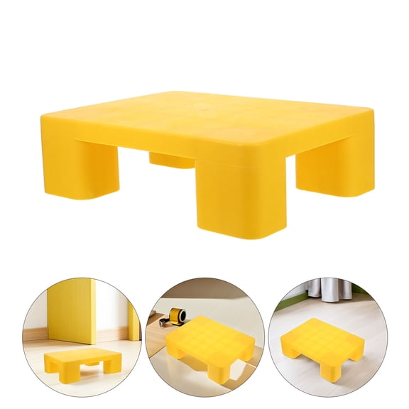 OUNONA Indoor Use Yellow Plastic Pallet for Cartons and Oil Drum Storage with Waterproof Design