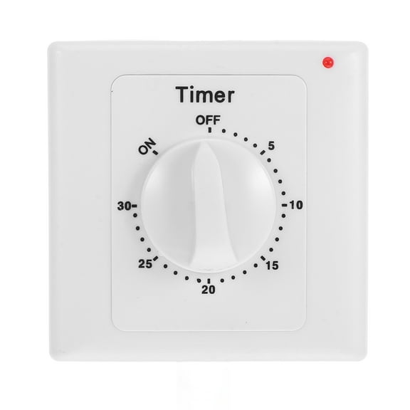 OUNONA Indoor Wall Timer Switch White for Lights Fans and Kitchen Appliances with Accurate Timing