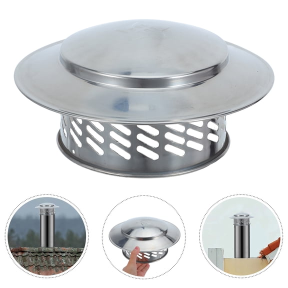 OUNONA Insulated Roof Vent Cap Stainless Steel for Home Chimney Exhaust and Rain Protection