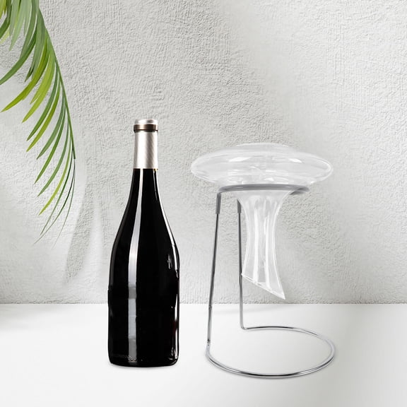 OUNONA Iron Stemware Holder and Wine Decanter Rack with Polished Surface for Home Use