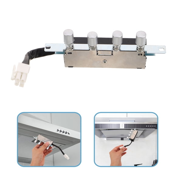 OUNONA Range Hood Fan with Iron and Plastic Construction, Easy Installation, Universal Compatibility for Kitchen Ventilation
