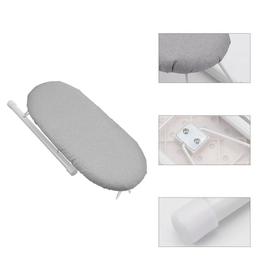 OUNONA 1Pc Compact Folding Ironing Board Plated Silver Ironing Accessories