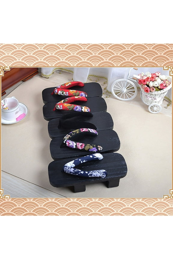 OUNONA Japan Clogs Women Slippers Men Platform Sandals Multi Color Synthetic Material 38 Size 9.039Inch