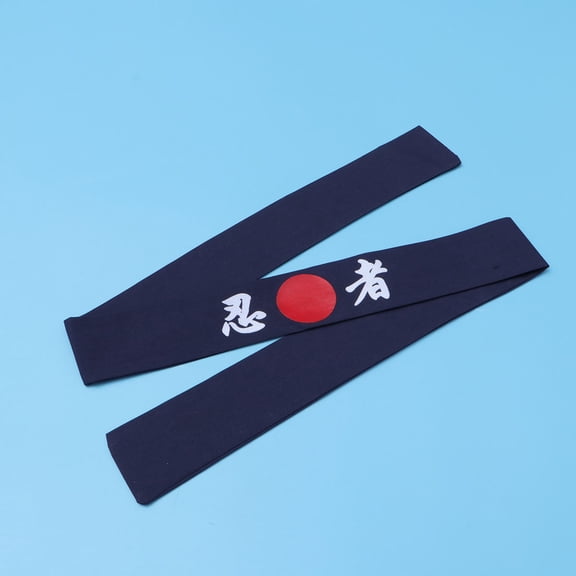 OUNONA Stylish Chef Headband Blue Cotton Japanese Style for Cooking and Decoration