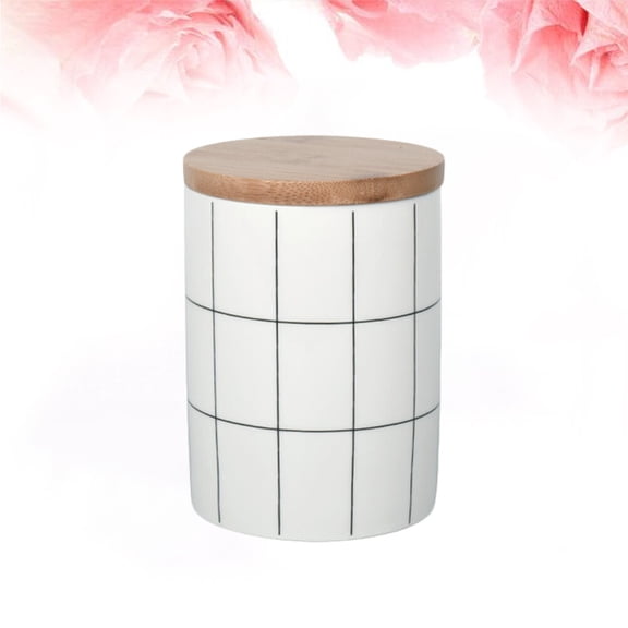 OUNONA Jars with Lids Canister Ceramic Airtight Porcelain Container