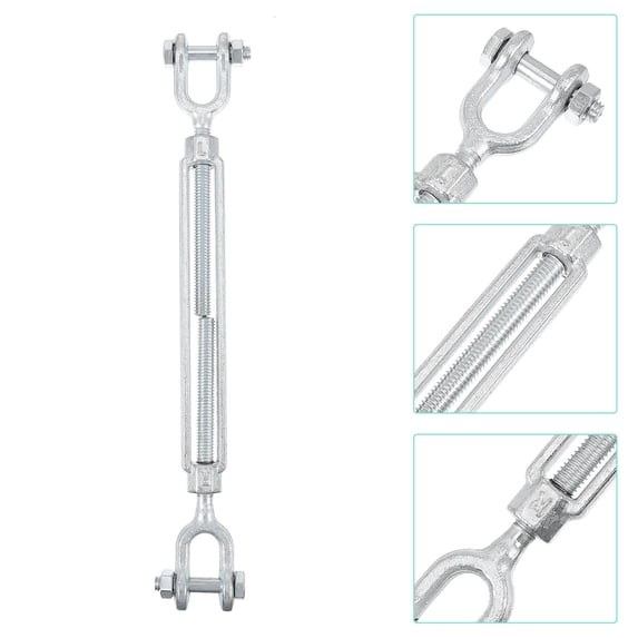 Wire Rope Stainer OUNONA Jaw Turnbuckle Home Strainer Wire Rope Thimble Climbing Silver ...