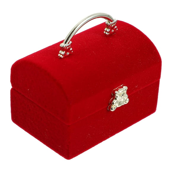 OUNONA  Jewelry Gift Box Earring Display Case Necklaces Shirt Boxes for Presents Red