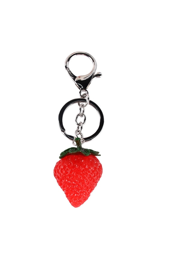 Key Chain Lovely Strawberry Shape Key Pendant Key Ornament Bag DIY Key Ornament