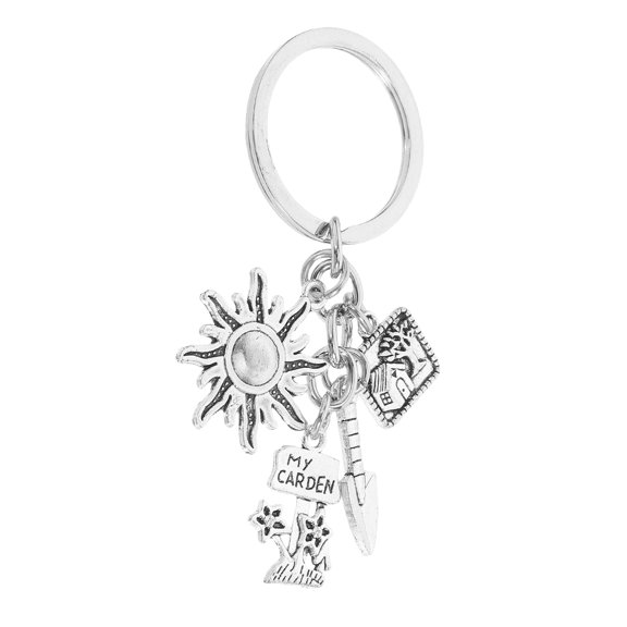 OUNONA Key Chains Gardener Keychain 1Pcs Cute Design Zinc Alloy Bag Pendant