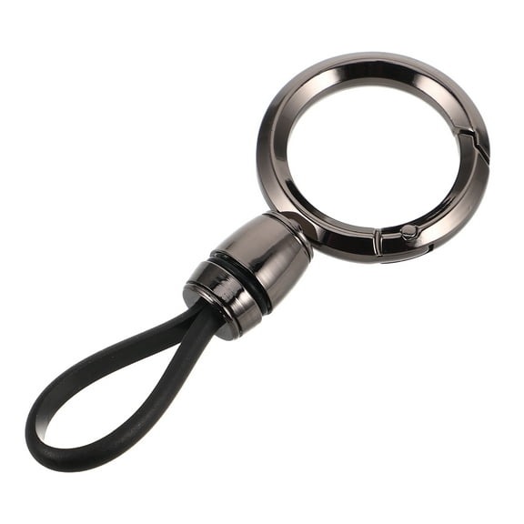OUNONA Black Zinc Alloy Keychain Clips for Outdoor Activities, and Stylish, 1 Pack Key Holder Accessory