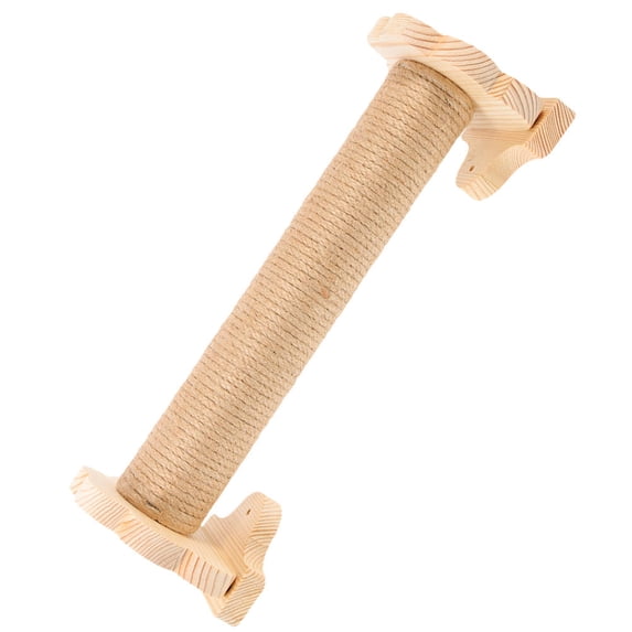 OUNONA Khaki Sisal Cat Scratch Post Indoor Cat Accessory for Climbing and Playing Fun