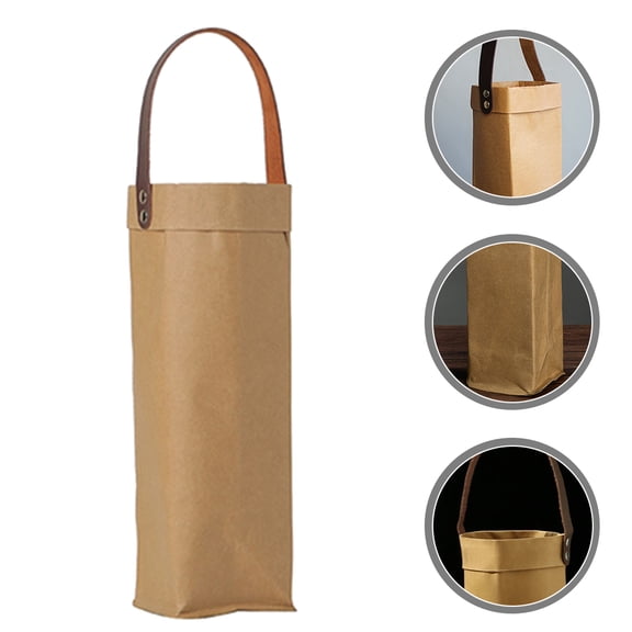 IFANLANDOR Paper Bags Khaki For Christmas Party Visiting 1Set 10.61X3.22X3.22in