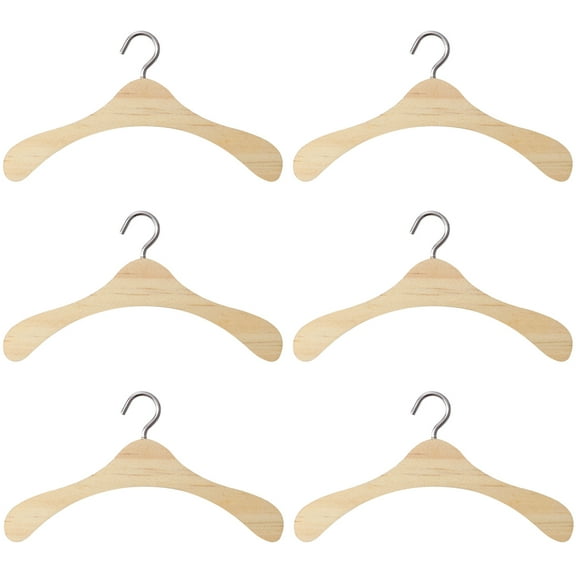 OUNONA Kids Clothes Hangers Wooden Clothes Hanger Light Brown 10pcs