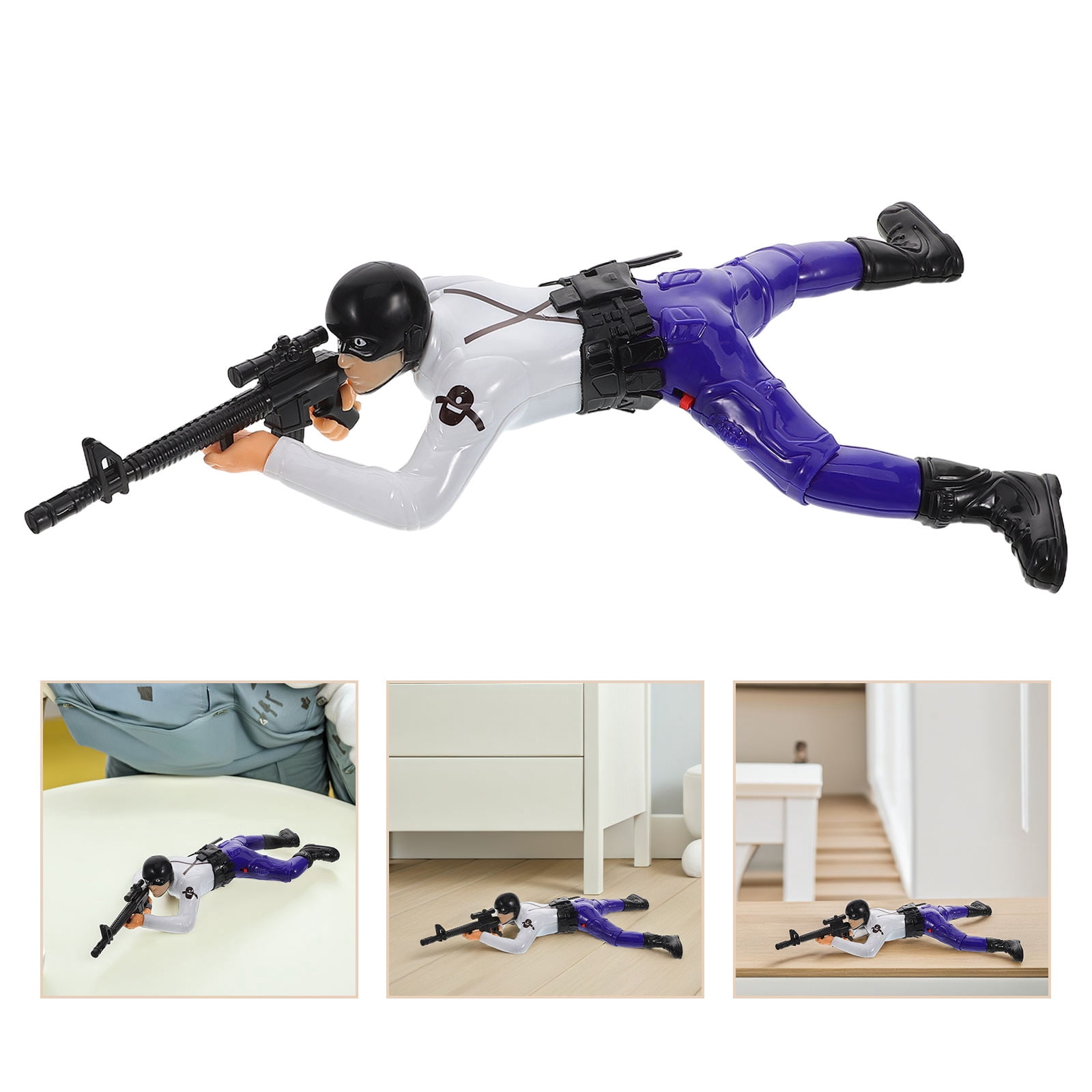 Ounona kids crawling soldier toy electric realistic army men action