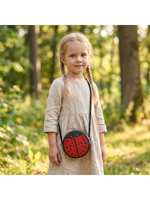 Kids Ladybug Coin Wallet Handbag Girl Child Toddler