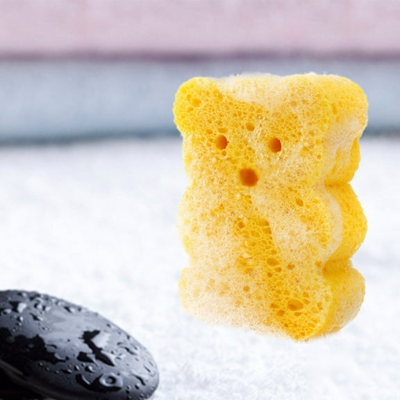 OUNONA Premium Soft Orange Bath Sponge with Strong Absorption for Gentle Bathing