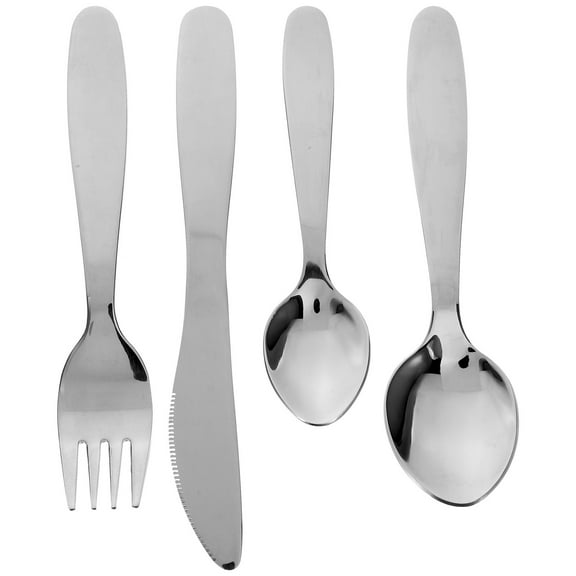 OUNONA 1Set Stainless Steel Silverware Dinnerware Flatware Set with Fork Spoon and Soup Spoon