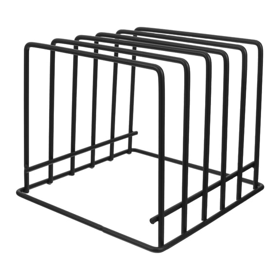 OUNONA Kitchen Pot Holder Rack for Countertop Vertical Storage Black Heavy Duty Organizer Stand