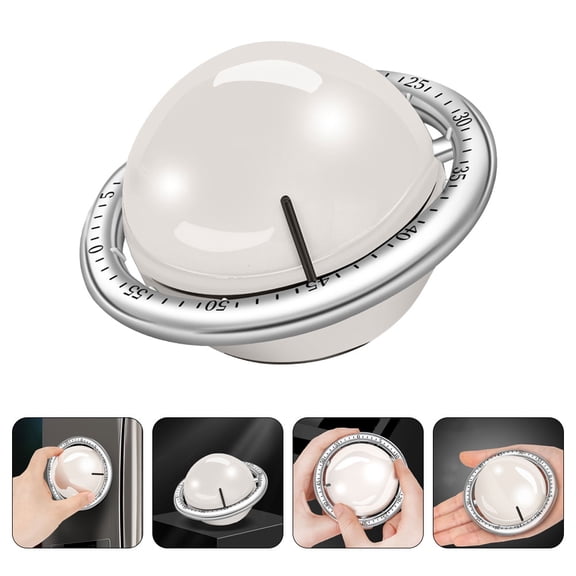 WEAVILUX Retro Style Kitchen Timer White Abs 1Pack Countdown Timer For Kitchen Enthusiasts