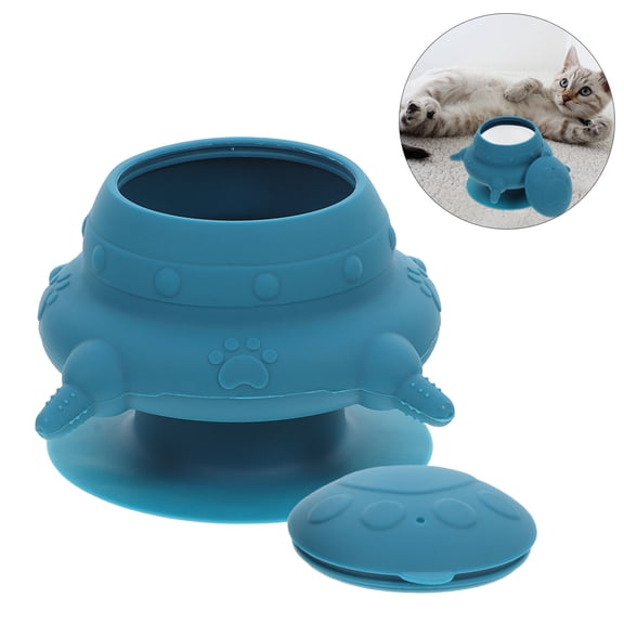 OUNONA Kitten Feeding Bottle Sky Blue Silicone Pet Feeding Device For Multiple Puppies 1 Set