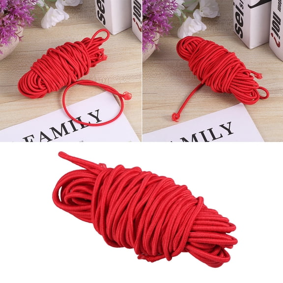 OUNONA Knit Elastic Rope Red Absorb Shocks and Add Stretch to Garments 1Pc