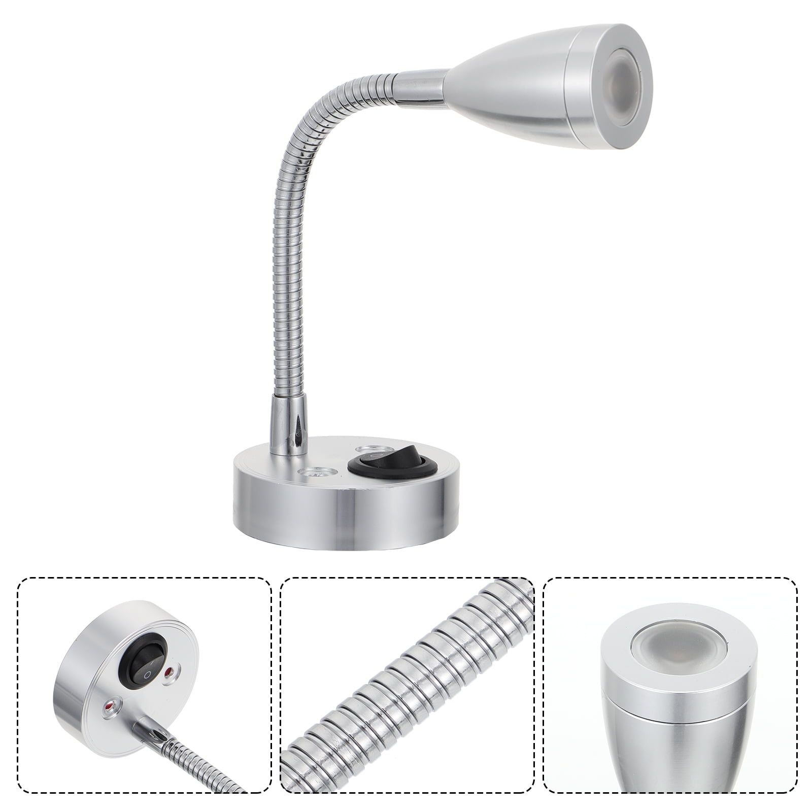 OUNONA LED Reading Light Lamp RV Boat Bedside Seat Swivel Spotlight with