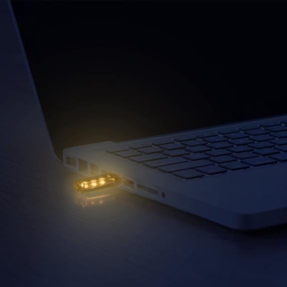 OUNONA LEDMOMO 2-Pack USB LED Mini Book Light Portable Night Lamp for Desk with Warm Light and Adjustable Brightness