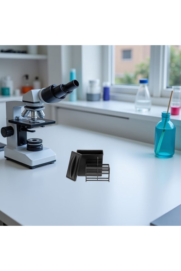 Grey Plastic Slide Staining Rack for Laboratory Use with Chemical Resistant Design