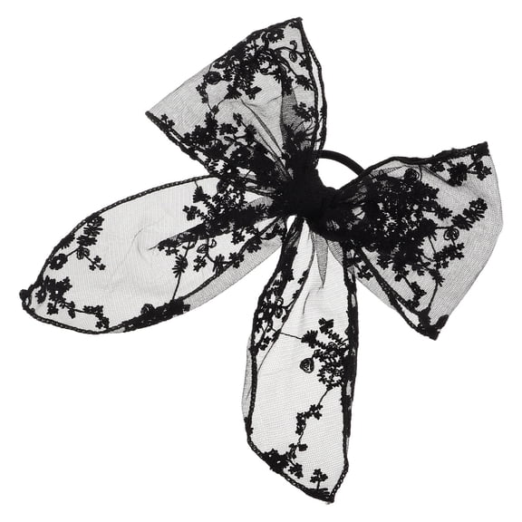 OUNONA Lace Bow Hair Rope Hair Scarf Scrunchie Ribbon Hair Ties Scrunchy Holder Hair Rope Bowknot Scrunchie For Women Lady Girls