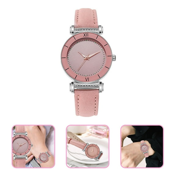 OUNONA Lady Watch Ladies Watch Comfortable Watch Miss 23.5X3.6X0.8CM Pink