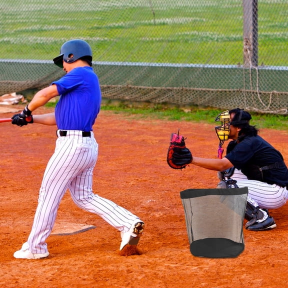 OUNONA Large Capacity Black Mesh Sports Equipment Bag with Drawstring Closure for Football Basketball Baseball 28 x 40 inches for Fan Gear