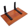 thumbnail image 1 of NUOLUX Shelf Hardware Floating Shelves Brackets Brown 1 Set 15.7X9.8X0.7In, 1 of 8