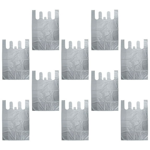 OUNONA Large PE Storage Bags for Home Grey Versatile Moving and Household Items 10pcs