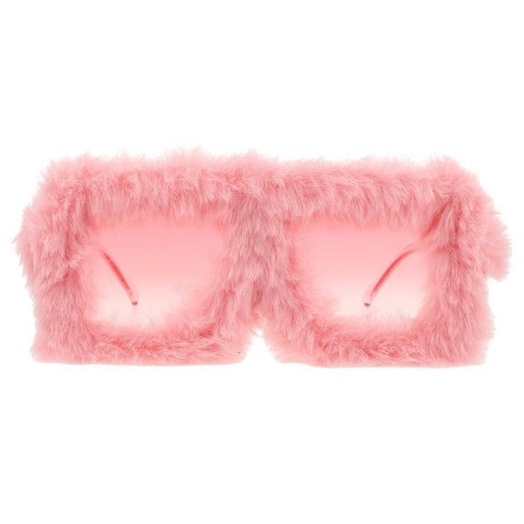 OUNONA Large Plush Sunglasses For Women With Square Frames Fluffy Novelty Sunglasses For Fashion Party Accessories And Unique Sunglasses
