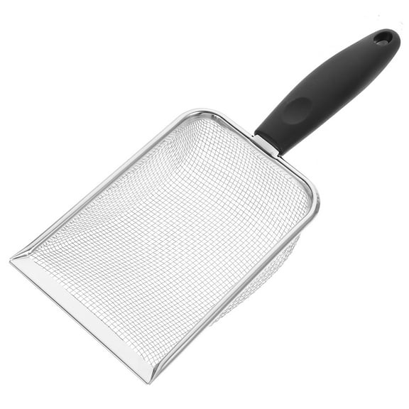 OUNONA Sand Remover for Beach Beach Mesh Shovel Black Stainless Steel 1Set