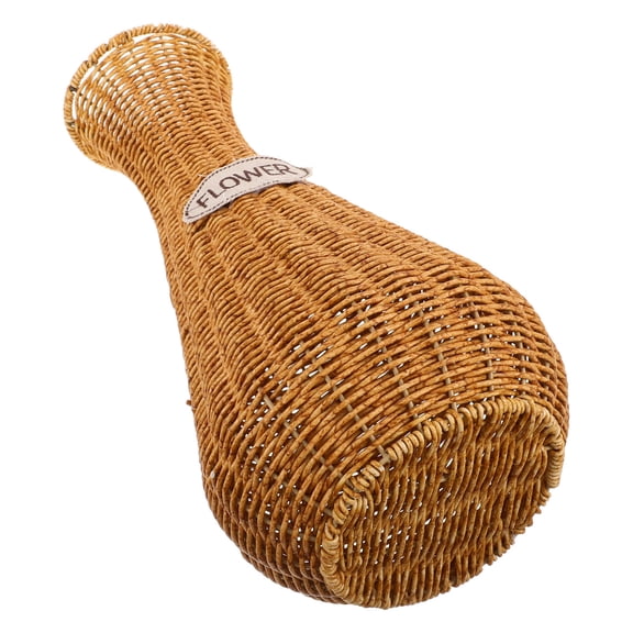 OUNONA Large Tall Wicker Floor Vase Bohemian Style Decorative Display for Entryway and Living Room