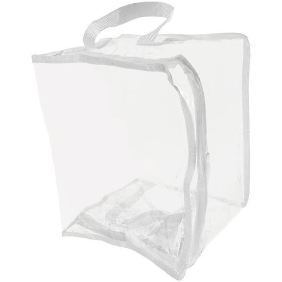 OUNONA Large Toy Storage Bags With Handles Reusable Clear Pvc Board Game Storage Bins Travel Waterproof Organizer Bags With Zipper For Building Blocks Puzzle Kids Books