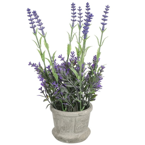 OUNONA Lifelike Potted Lavender Flower Plants Easy to Maintain for Home