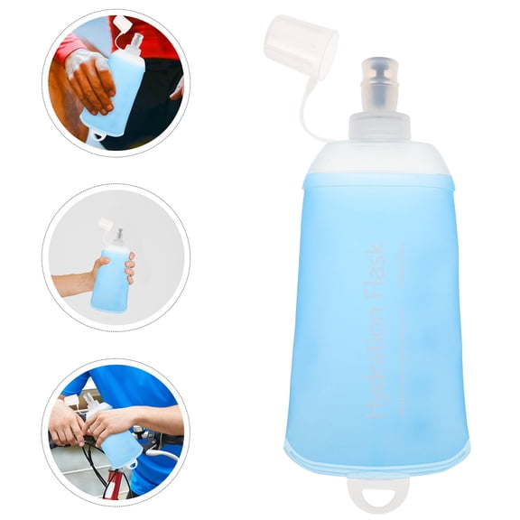OUNONA Soft Flask Running Water Bottle Portable for Outdoor Sports Leakproof Silicone