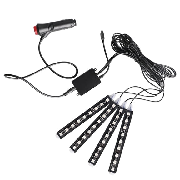 OUNONA Led Seven Color One Drag Four Atmosphere Lamp Automobile Decorative Lamp