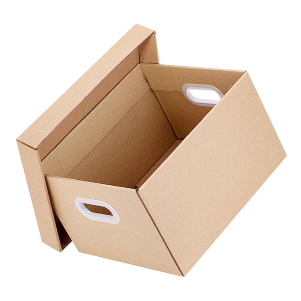 OUNONA Lid File Storage Carton Lightweight File Box Office 43X31CM ...