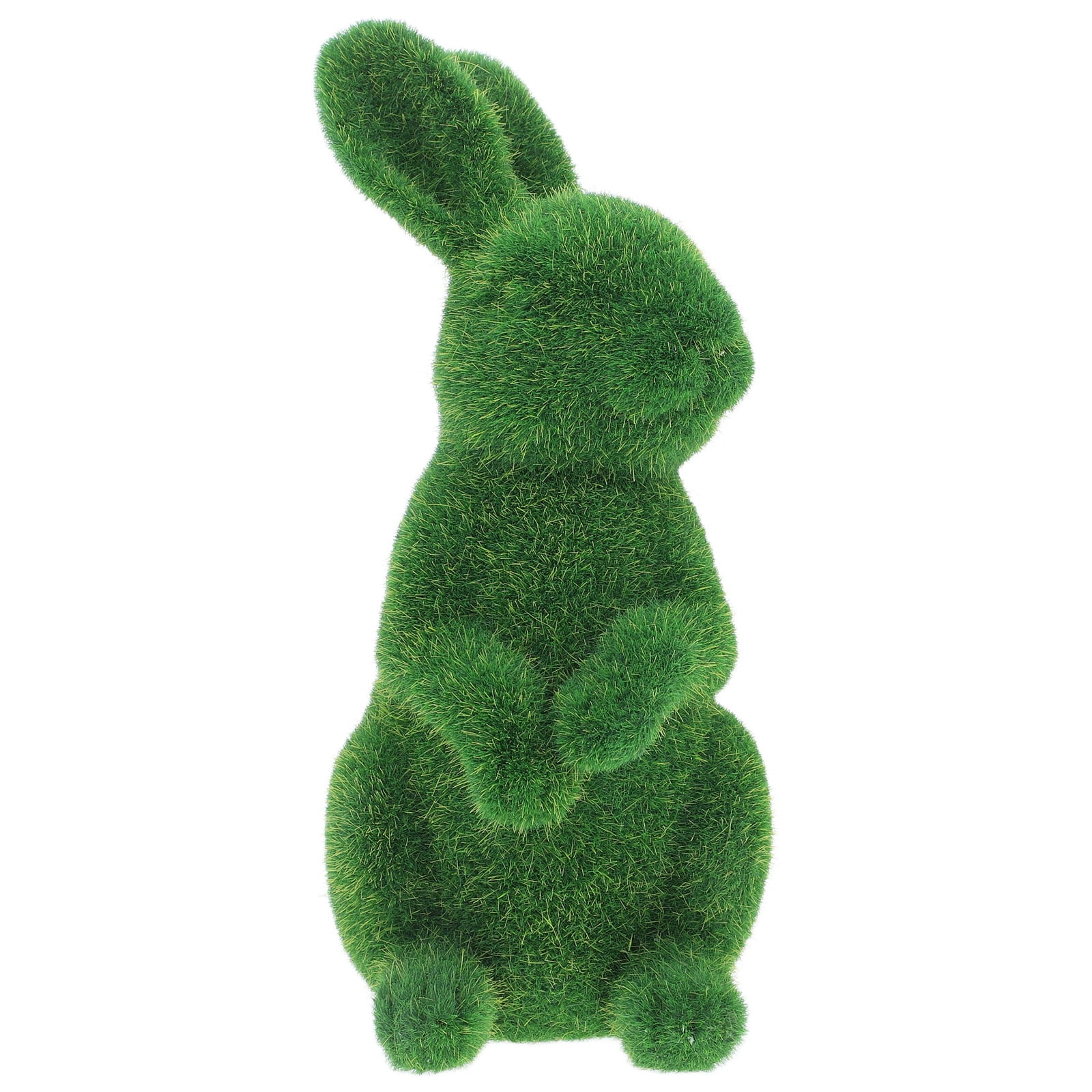 OUNONA Realistic Moss Bunny Figurine with Resin Flocking, Perfect Garden, Yard, Indoor & Outdoor Decorative Display