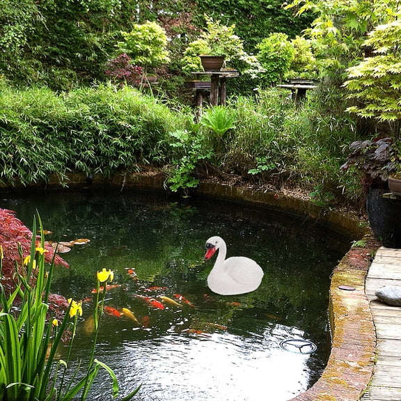OUNONA Realistic Swan Garden Statue Floating Figurine for Pond, Outdoor Yard and Landscape Decoration