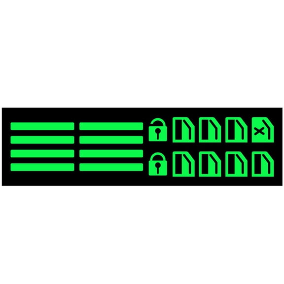 OUNONA Green Fluorescent Car Window Stickers for Decor Safe and Eco Friendly Use 1 Set