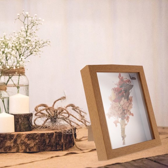 OUNONA Shadow Box Display Frame for Dried Flowers, Specimens, Crafts, Wall Decor, Keepsake Memory Frame