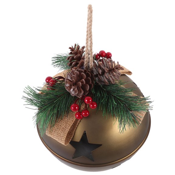 OUNONA Light Brown Iron Christmas Bells for DIY Decorations and Hanging Ornaments, Perfect for Winter Parties