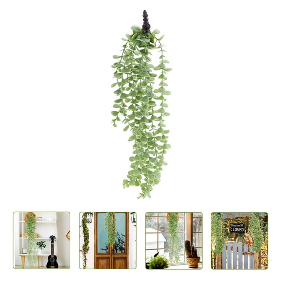 OUNONA Light Green Artificial Hanging Plants for Decor Realistic Plastic Vine Ideal for Home Party 5 Feet