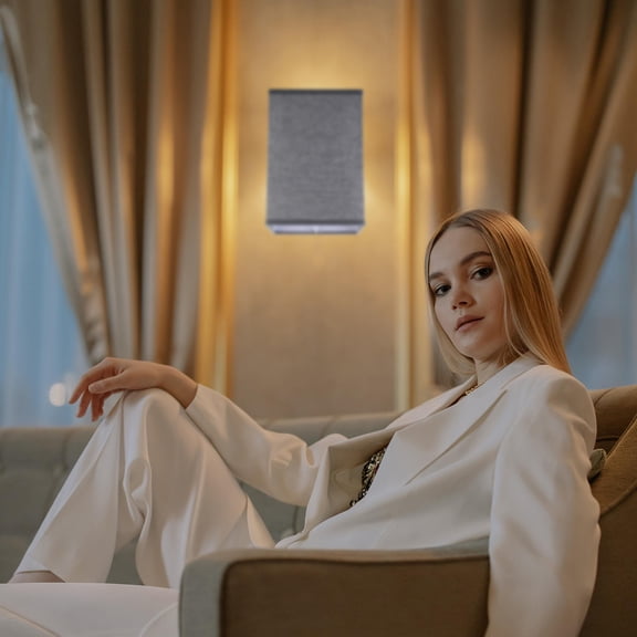 OUNONA Light Grey Linen Lamp Shade Rectangular Fabric Cover for Home Floor Lamp Soft Lighting