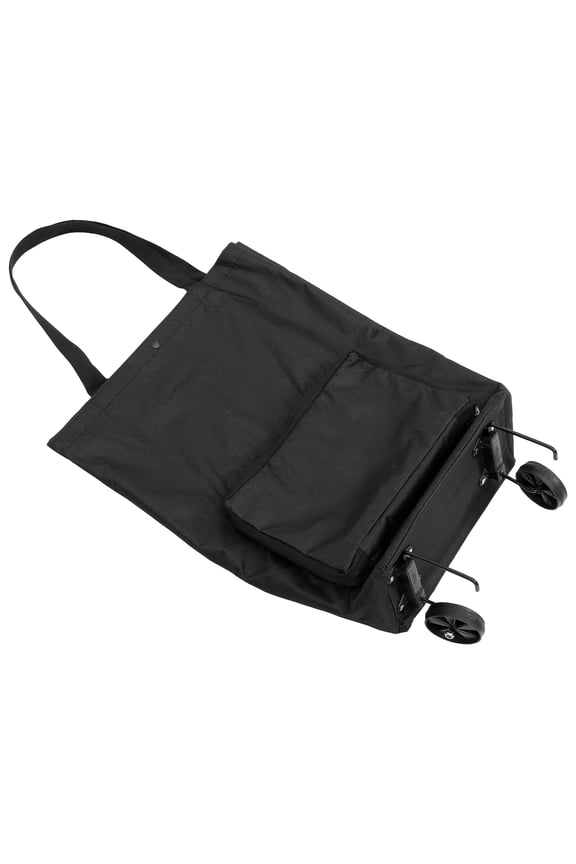 Black Oxford Foldable Shopping Trolley Reusable and Portable for Shopping