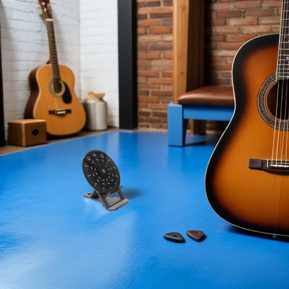 OUNONA Portable Guitar Chord Trainer Black Aluminum Circle of Fifths Music Aid